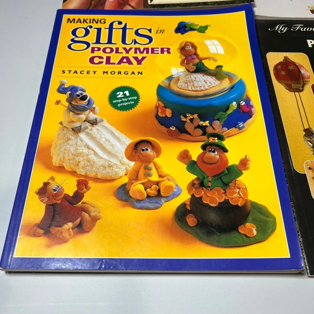 Polymer Clay Instruction Book Lot of 4 Crafting‎ Techniques Projects